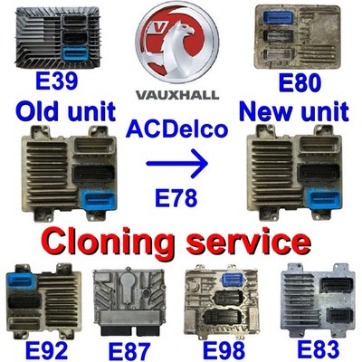 Vauxhall ACDelco ECU E98 E80 E39 E78 E87 E83 Cloning service Plug+Play BY POST!
