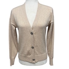 Mint Velvet Metallic Knit V Neck Button Cardi...
