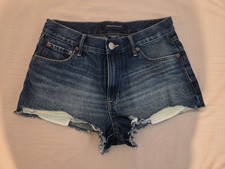 Aeropostale Vintage High Rise Shorty Jean Shorts Distressed Faded - Size 6