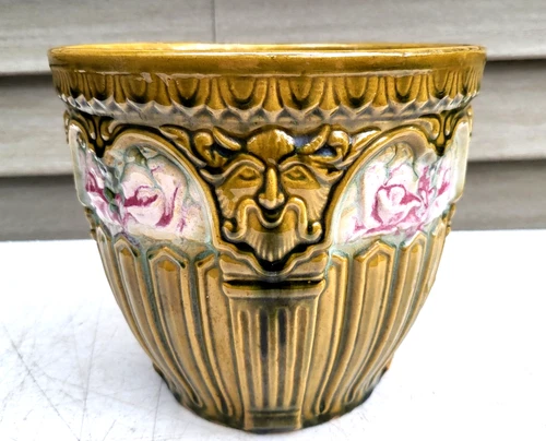 Brush McCoy Pottery Blended Jardiniere #243 High Glaze c1927 Antique