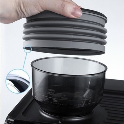 Ausblasbohnenbehälter für Barsetto Kaffeemaschinen grau Silikon 119 mm x 55 mm
