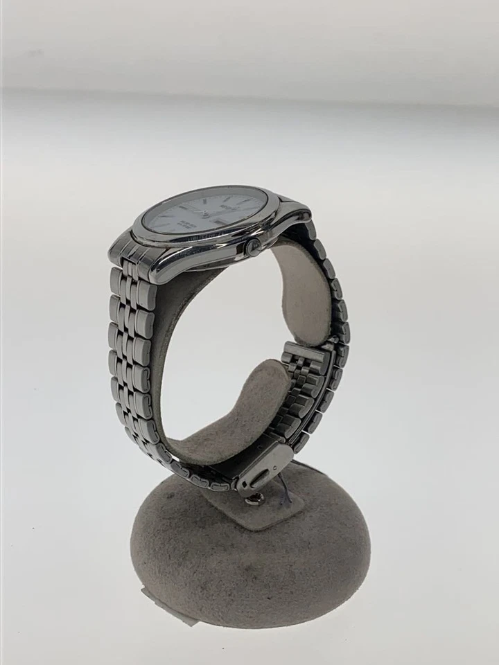 REGUNO Reloj Cuarzo Analógico Acero Inoxidable Blanco Excelente JAPÓN Foto 2 de 4