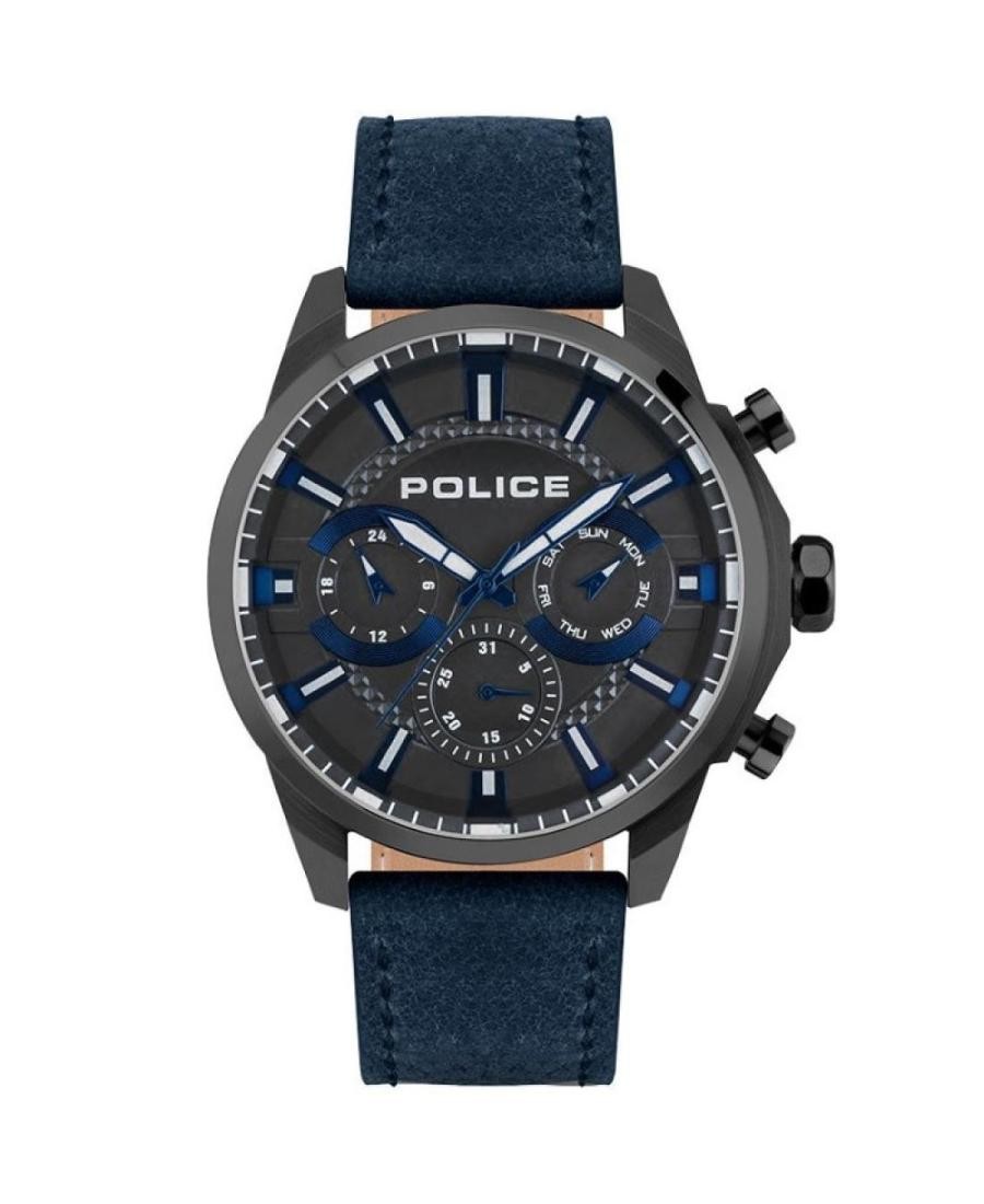 Police Orologio Uomo Analogico Menelik Multi - Quadrante Blu E Acciaio Con Cinturino Nero - Modello PEWJF2204206 - 3