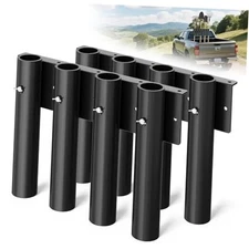 Shovel Holder for Truck, 8-Holes in 2 Grouped Metal Truck Shovel Mount/Rack, 