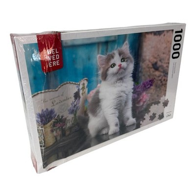 Puzzle 1000 Piece Curious Kitten By Pierre Belvedere New Sealed Box Minor Damage
