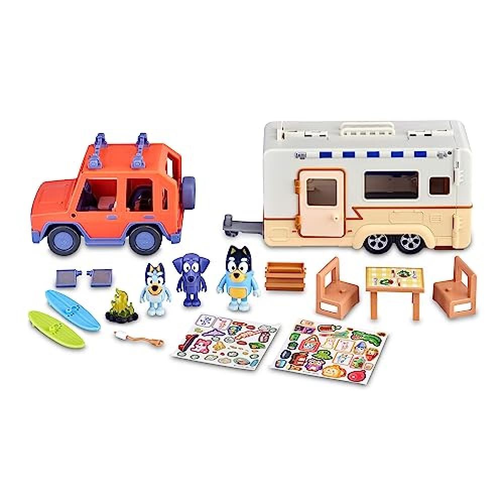 (TG. medio) Bluey - Set Family Cruiser + Campervan, Playset per auto della famig