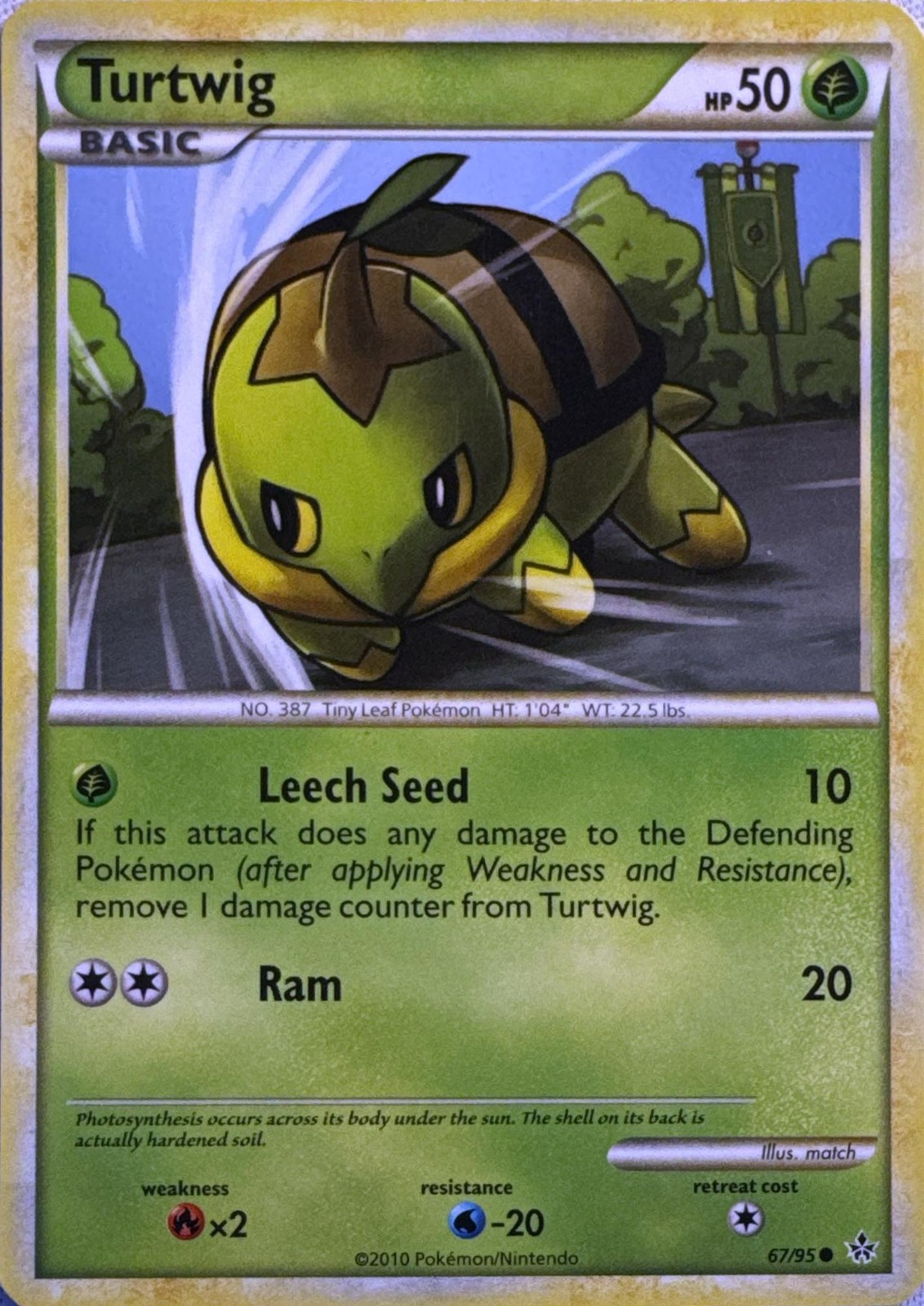 Turtwig 67/95 Common HGSS Unleashed Pokemon Lightly Played