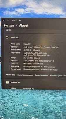 MSI NVIDIA GeForce RTX 4060 8gb Ventus 2X Black OC 8GB Ray Tracing PCIe x16