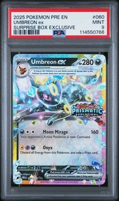 2025 Pokemon Prismatic Evolutions UMBREON EX 060/131 Surprise Box