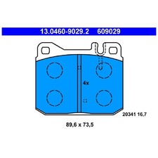 Satz Bremsbeläge Bremsklötze vorne für Mercedes S Klasse C126 W126 SL 2439854