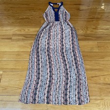 Forever 21 women’s maxi dress cutout back strappy flowy boho Style Small