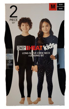 KIDS 32 Degrees HEAT Long Sleeve Crew Neck  Legging Set BLACK MEDIUM 8/10 New