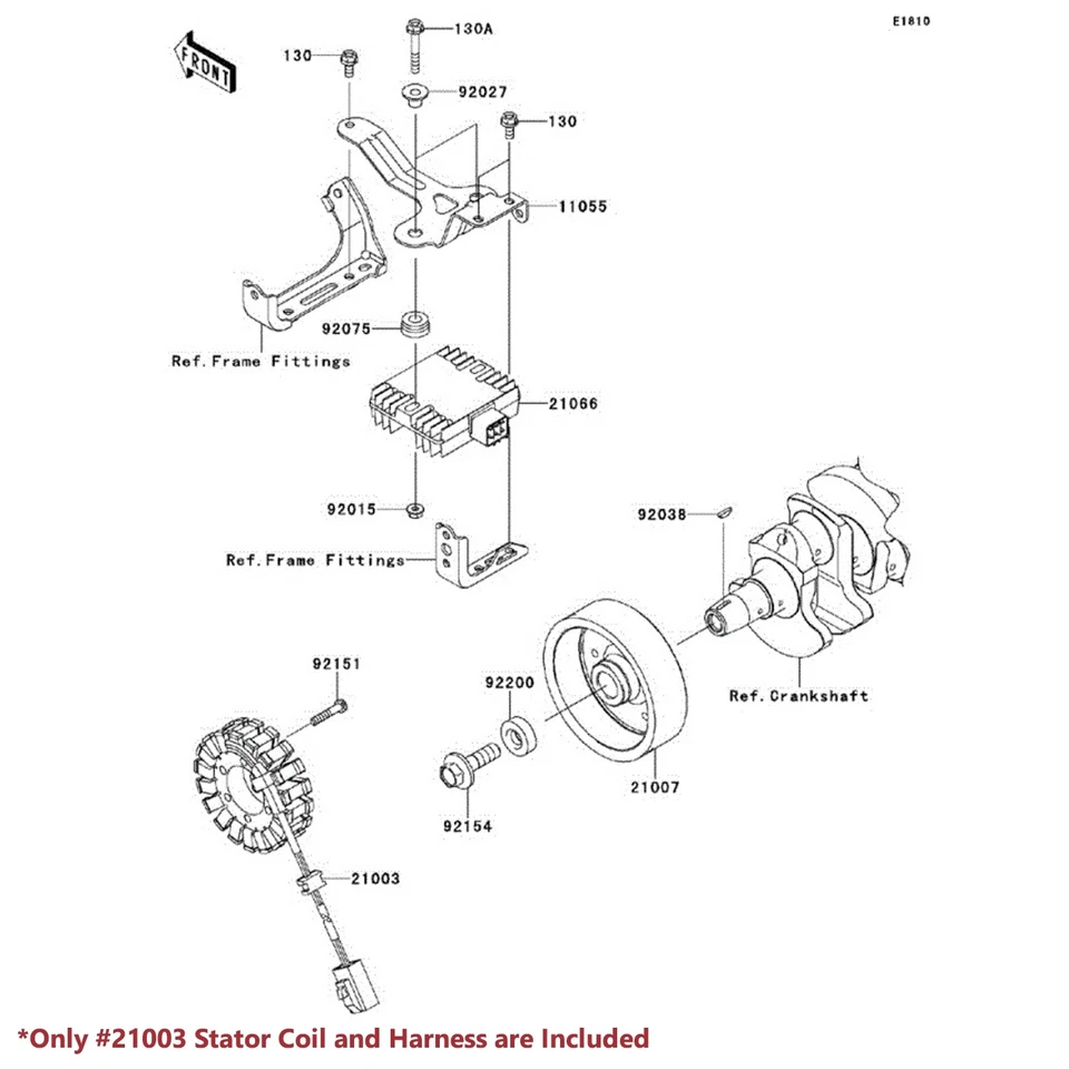 Estator magnético eMUSA OE + rectificador de voltaje + conjunto de juntas. Ninja 1000/Z1000 11-16 Foto 2 de 4