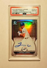 Joendry Vargas 2023 1st Bowman Chrome AUTO REFRACTOR /499 PSA 10 Dodgers RC V6
