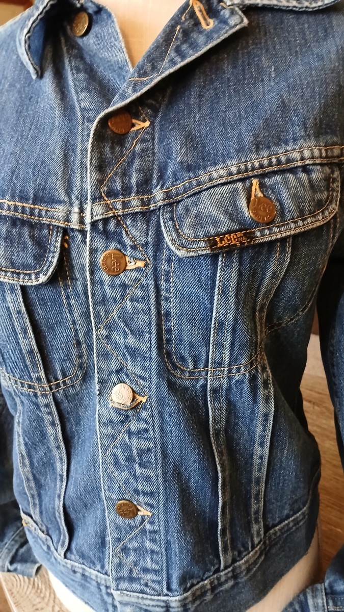 Vtg Lee Sanforized USA Jacket Blue Demin Sz | eBay