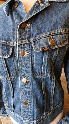Vtg Lee Sanforized USA Jacket Blue Demin Sz | eBay