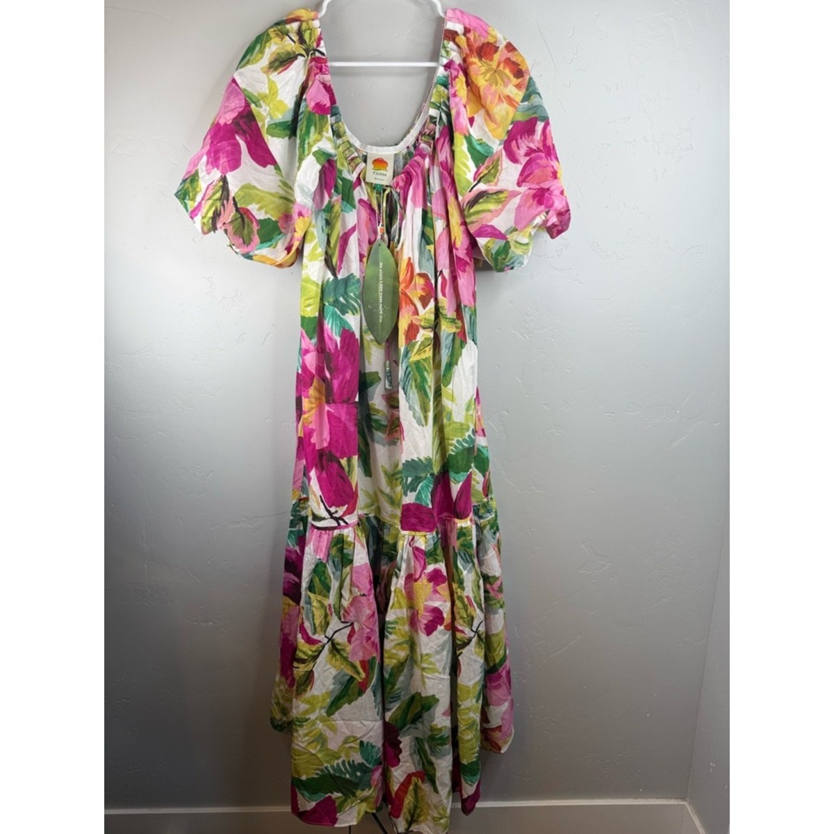 chinese dress ladies Off-White Bloom Garden Maxi Dress – FARM Rio