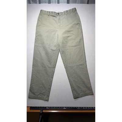 LLBean Natural Fit Pants Khaki Chinos Mens Size 35x30 Cotton