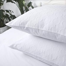 Euro Sham Covers White European Pillow Sham 26x26 Set of 2 Textured Matelasse...