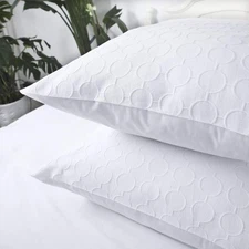 Euro Sham Covers White European Pillow Sham 26x26 Set of 2 Textured Matelasse...