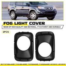 Pair Fog Light Trim Set Lamp Covers Bezel Left Right For Honda Pilot 2009-2011