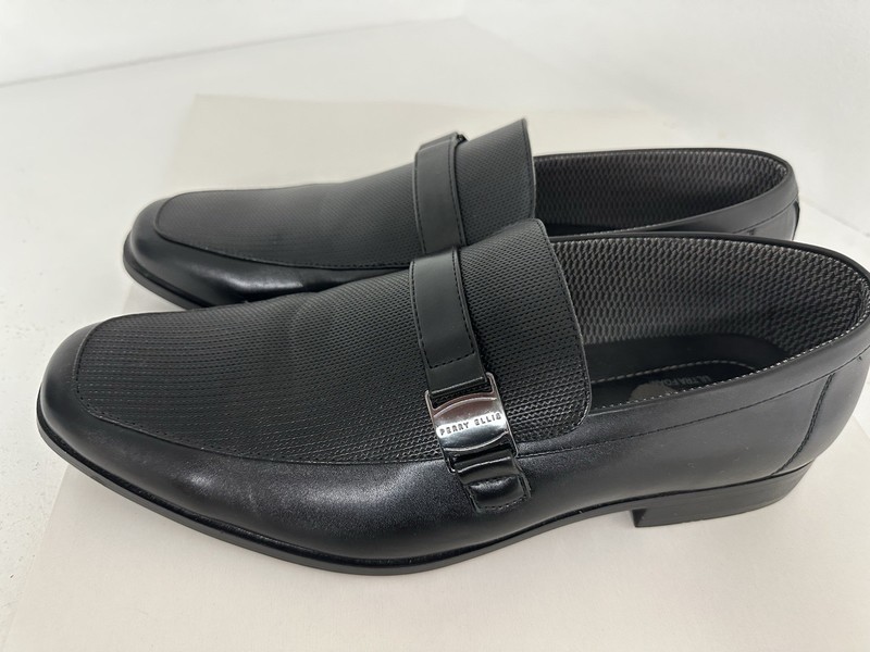 Perry Ellis Men’s 11 Black Justin Portfolio Ultra Foam Dress Loafer Shoes