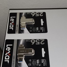 Lexar JumpDrive D40E Dual-Drive USB 3.2 Gen 1 256GB Silver USB-C USB-A 100MB/s