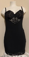 NWT Victoria  s Secret Black Modal And Lace Mini Slip Dress Size Medium.