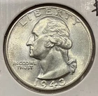 1943 Washington Quarter Silver 25C Coin - BU (U236)