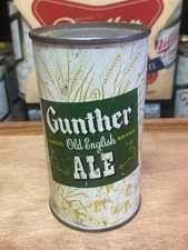 Gunther Old English Ale Flat  top Beer Can Gunther brewing co Baltimore MD Old