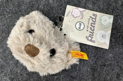STEIFF Soft Cuddly Friends Teddy Bear Head Keychain Clip Plush New w/ Tag 916045