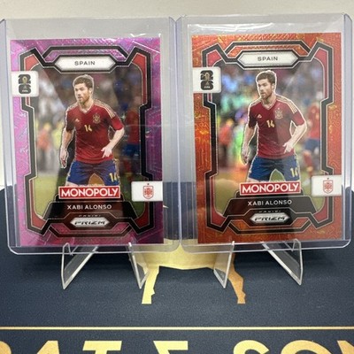 2026 Panini Prizm Monopoly FIFA WC Xabi Alonso Lot Of 2 Parallel Pink + Red