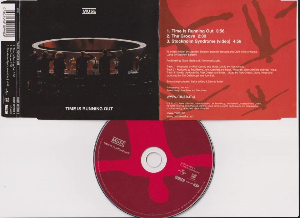 Muse – Time Is Running Out - 2 Track enhanced Maxi CD 2003 Motor - Bild 2 von 2