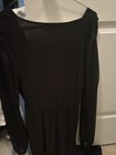 NWT Nicole Miller Women Sheer Long Sleeve Surplice Jumpsuit SZ XS Black — photo 4