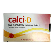 Calci-D - 1000mg/1000 iu Vitamin - 28 Chewable Tablets (Package May Vary) UK