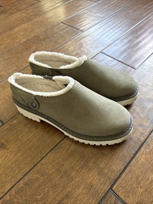 L.L. Bean Women's Camden Hill Clogs US Size 6.5 M Grey  Lined Soft Sable *READ