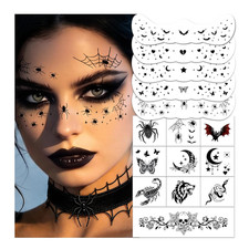 43 Styles Halloween Freckles Temporary Tattoos for Women Makeup Costumes