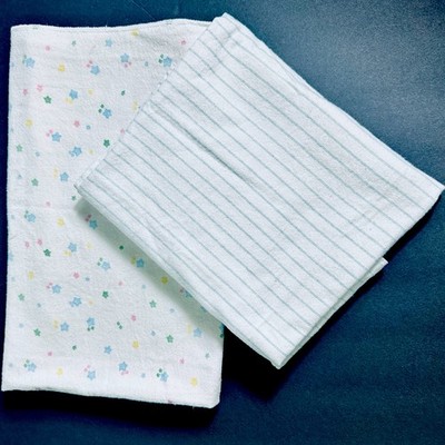 Vintage Carter s Baby Receiving Blankets Lot of 2 Stars & Stripes 100% Cotton