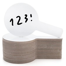 30 Pack Dry Erase Answer Paddle, Mini White Boards, Double Sided Handheld Pad...