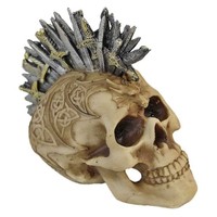 Totenkopf Skulptur Mit Schwertern - . Ca 16 Cm Dekofigur Halloween
