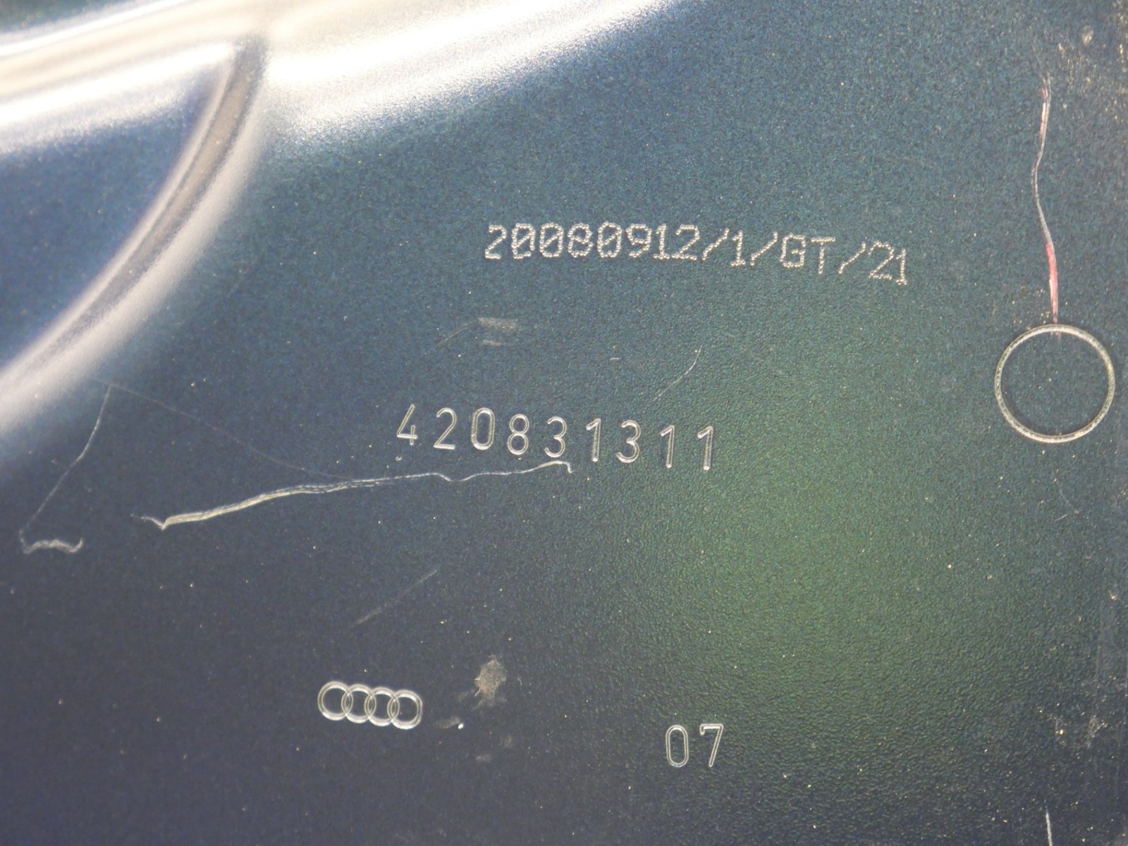 Audi R8 2007-2012 Front Left Door shell Blue