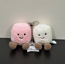 Jellycat Toastie Marshmallows Plush Amuseables Pink White Cute Gift Toy