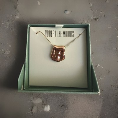 Robert Lee Morris RLM Studios Sculptural Goldtone Necklace New In Box Adjustable