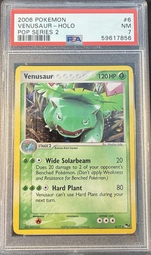 New Listing2006 Pokémon Pop Series 2 6 Venusaur Holo PSA 7 NM