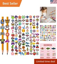 100PCS Pencil Toppers,Cute Pencil Charms for Kids Classroom Prizes  Decorati...