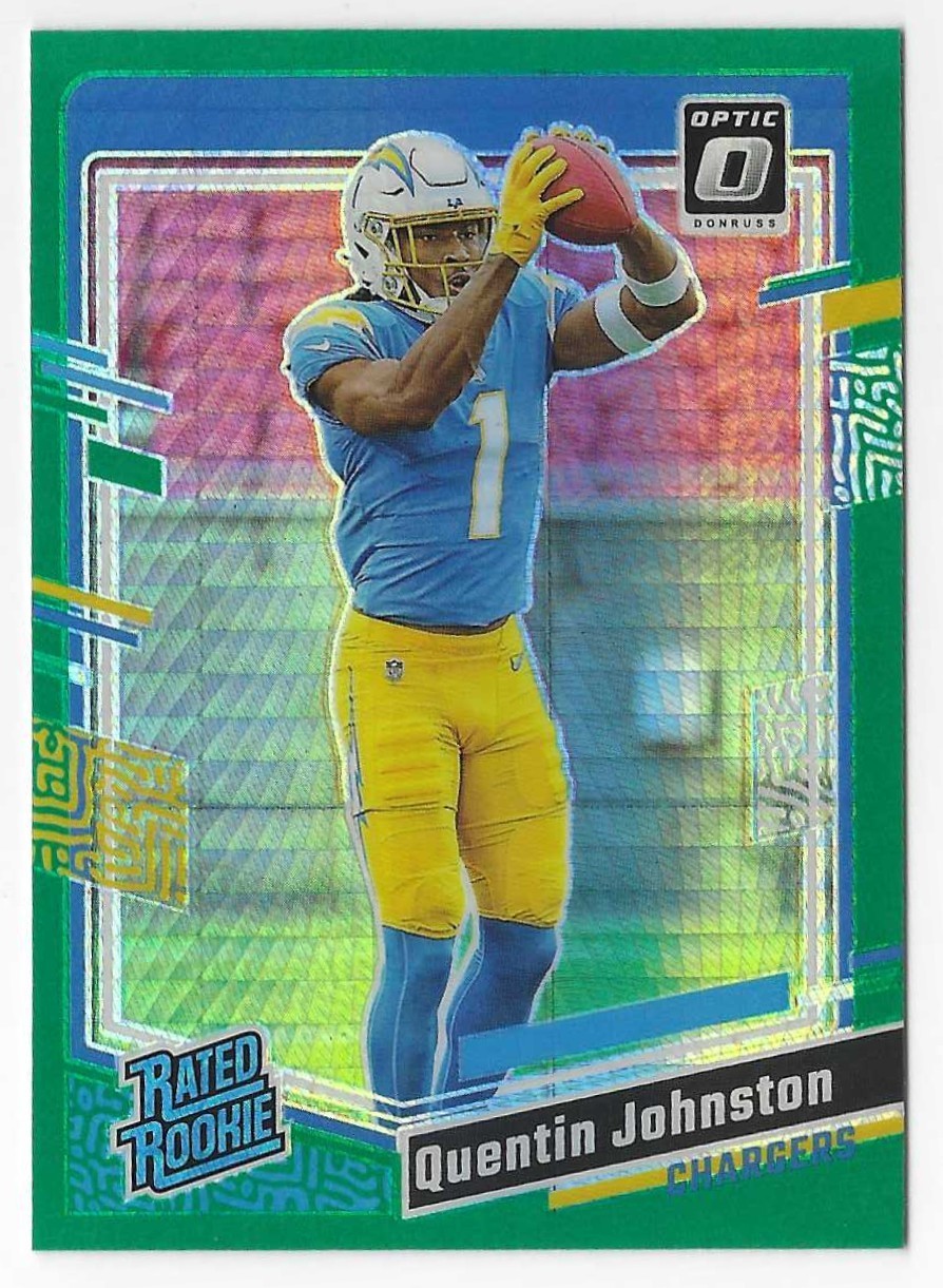 2023 DONRUSS OPTIC QUENTIN JOHNSTON RATED ROOKIE GREEN HYPER PRIZM #265