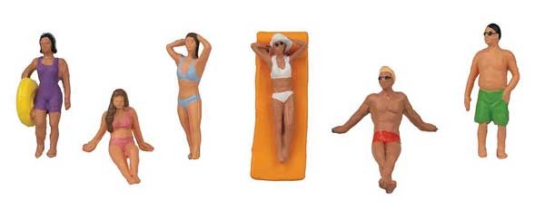 Faller 151688 HO Scale At the Beach pkg(6)