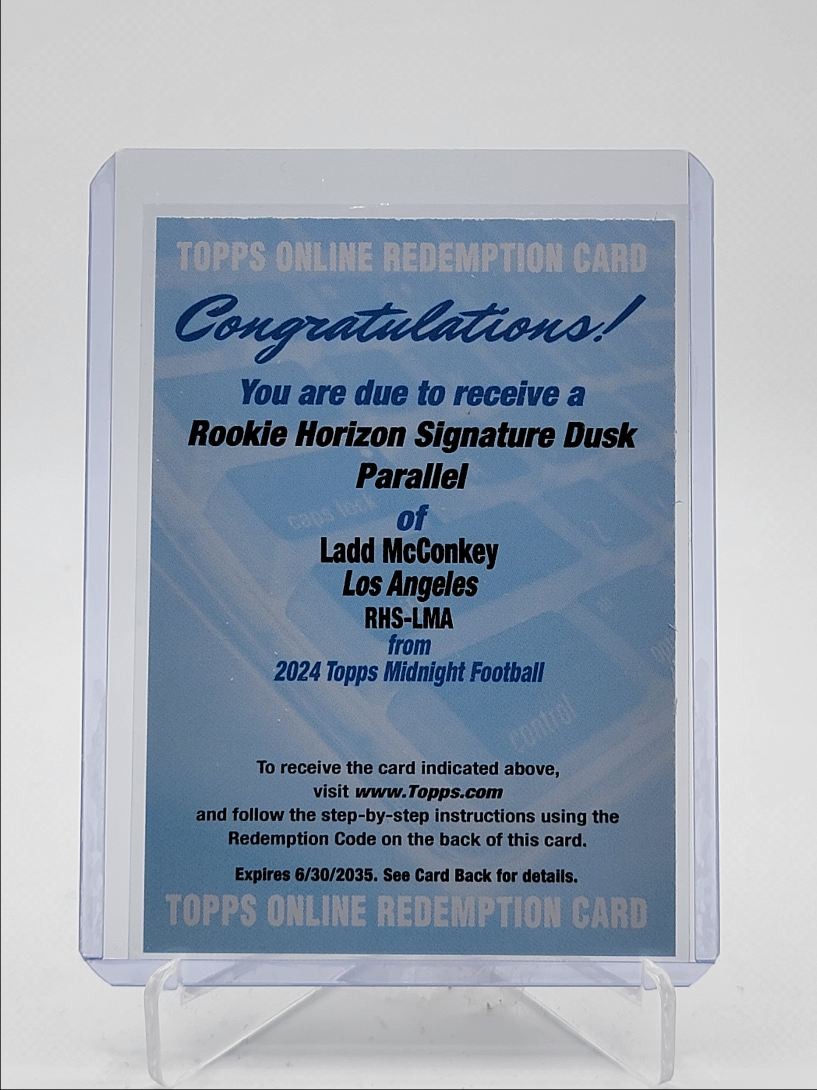 LADD MCCONKEY 2024 TOPPS MIDNIGHT ROOKIE HORIZON DUSK RC AUTO /75 Q4412
