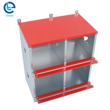 Chicken Nesting Boxes 4 Compartment Metal Poultry Nest Box Wall Mount For Hens