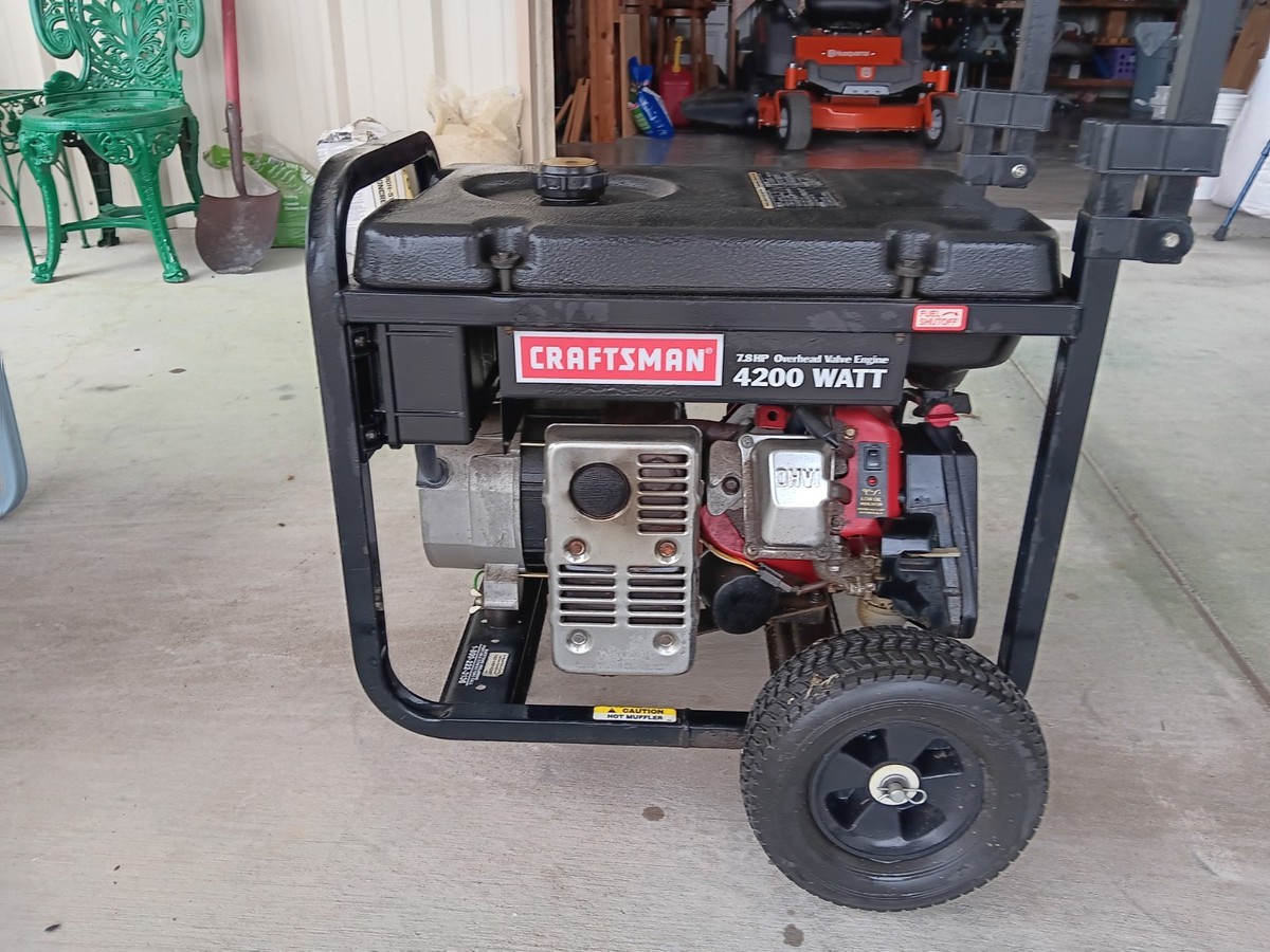 Craftsman 7.8 hp 4200 Watt overhead Valve, generator, Dolly style